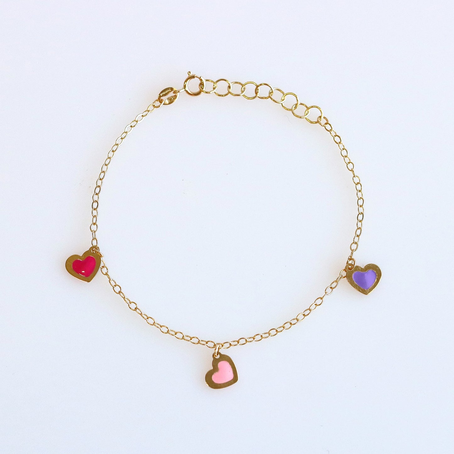 Tres Amore 14k Bracelet Pink