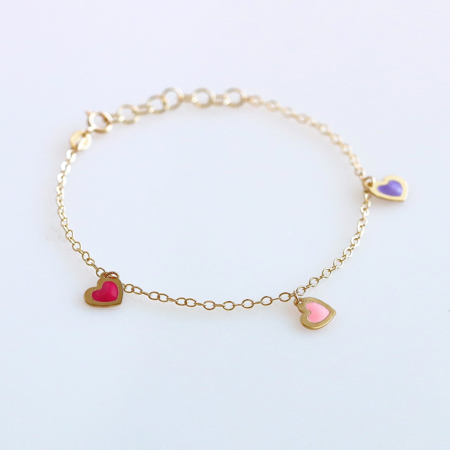 Tres Amore 14k Bracelet Pink