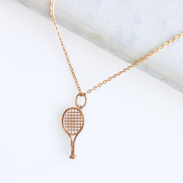 Tennis Racket Rose Gold Necklace – Vi Ling